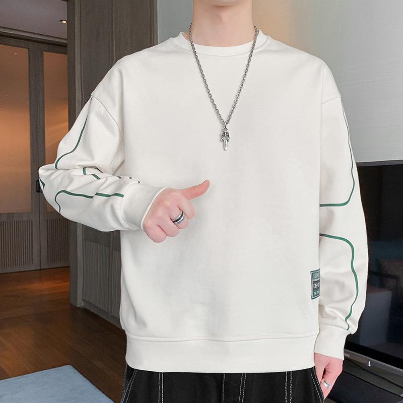 Зимняя новая толстовка с капюшоном для мужчин 2025 года, утолщенная/обычная, модная, с круглым вырезом, свободный верх, длинный рукав, нижняя одежда