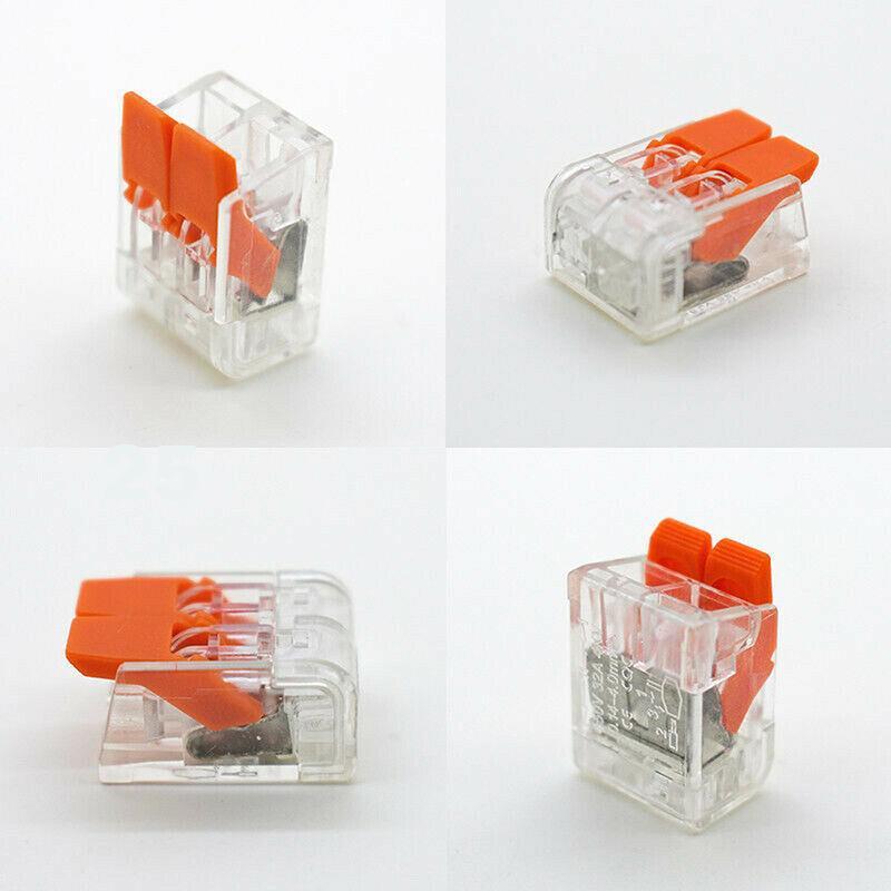 75pc для электрического соединителя Wago 221, клеммного кабеля зажима блока проводов, многоразового использования