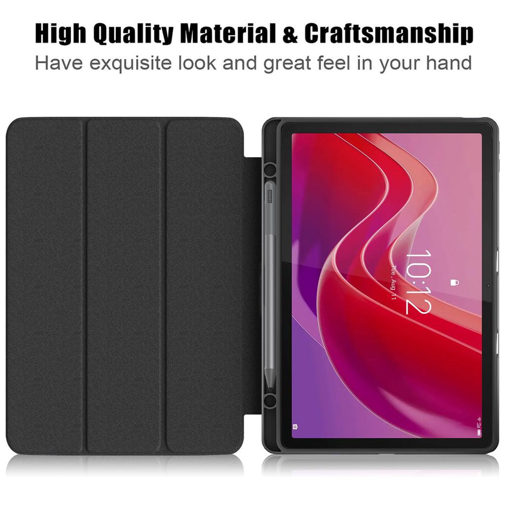 For Lenovo Tab M11/Xiaoxin Pad 11 2024 330 Case Full-Body Tri-fold Stand Pattern Tablet Smart Cover