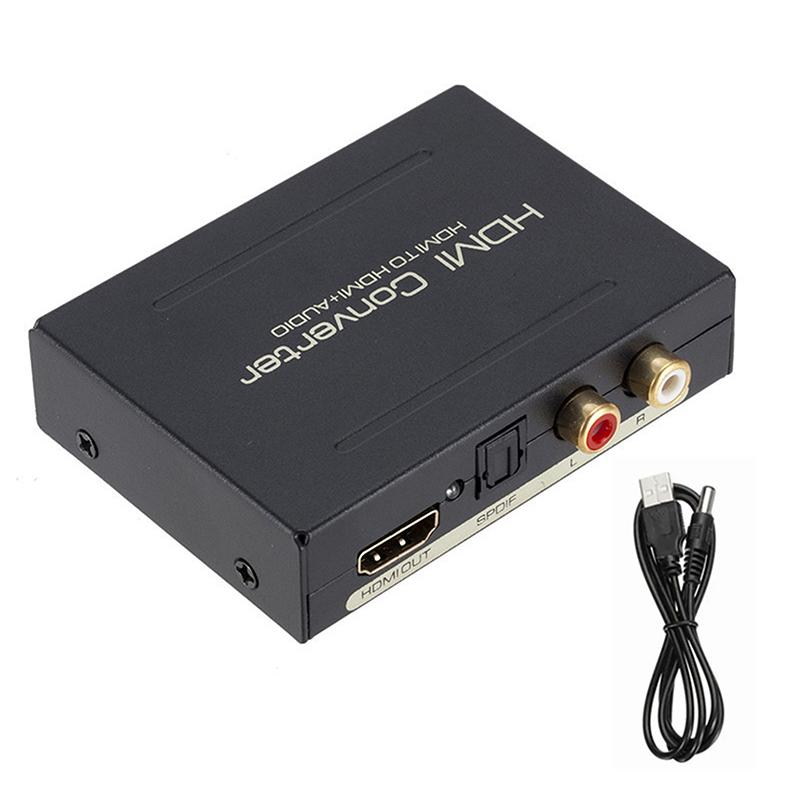 Аудиоэкстрактор, совместимый с HDMI, 5.1-канальный 2.0-канальный стереоконвертер, оптический TOSLINK SPDIF + L/R аудиоразветвитель, адаптер для домашнего кинотеатра