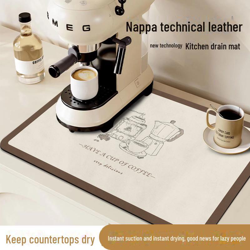 Американский впитывающий кожаный быстросохнущий коврик для кофемашины