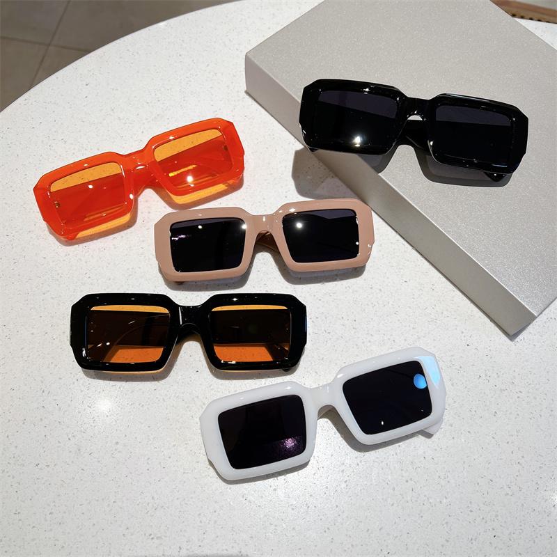 2023 Vintage Rectangle Sunglasses Fashion Square Candy Color Shades Eyewear Trendy Retro Women Brand Design UV400 Sun Glasses