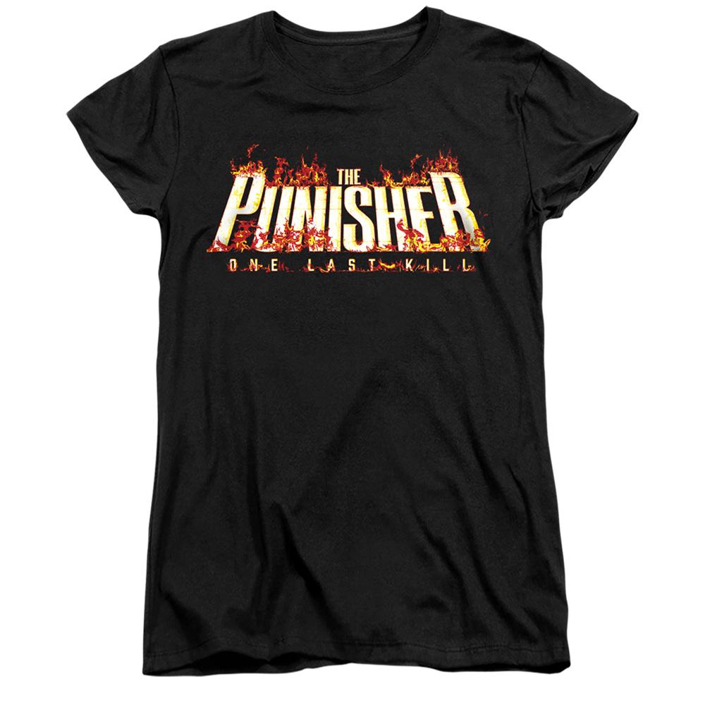 The Punisher: One Last Kill Womens/Ladies Fire Logo Fitted T-Shirt