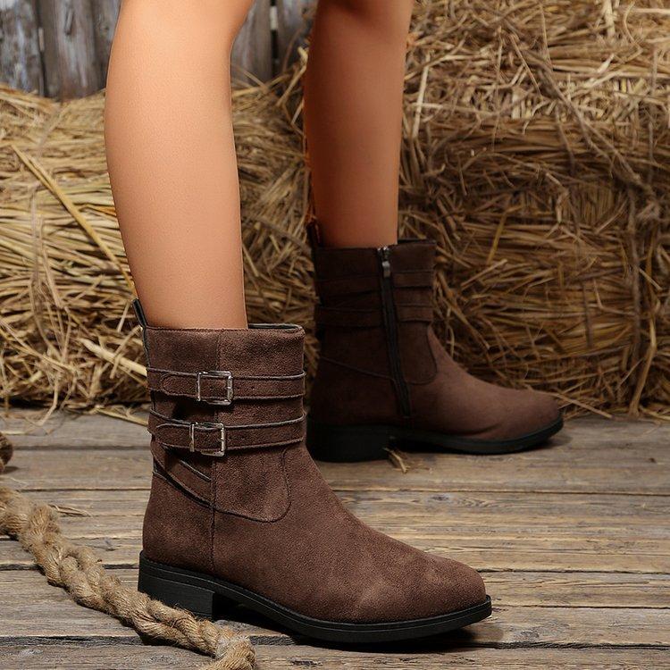 Женские ретро ботильоны Birkenstock большого размера, новая пряжка-ремень для осени и зимы, однопедальные короткие ботинки для женщин