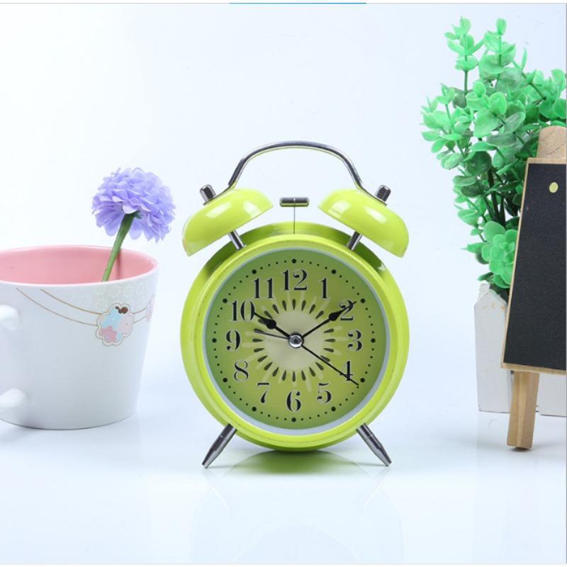 4-inch Metal Children's Gifts Student Watch Night Lights Place Desktop Bells Summer Lemon Noodles Dial