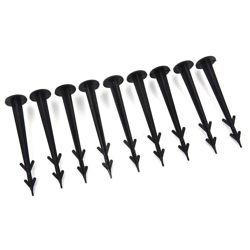 50 шт черные пластиковые садовые колышки с фиксированными колышками для гвоздей и сеткой от насекомых