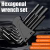 9PCS Allen Key Set L Wrench Kit For Allen Screw Long Arm Hex Key Set 1.5mm To 10mm Hexagon Spanner Hand Tools For Bicycle Repair