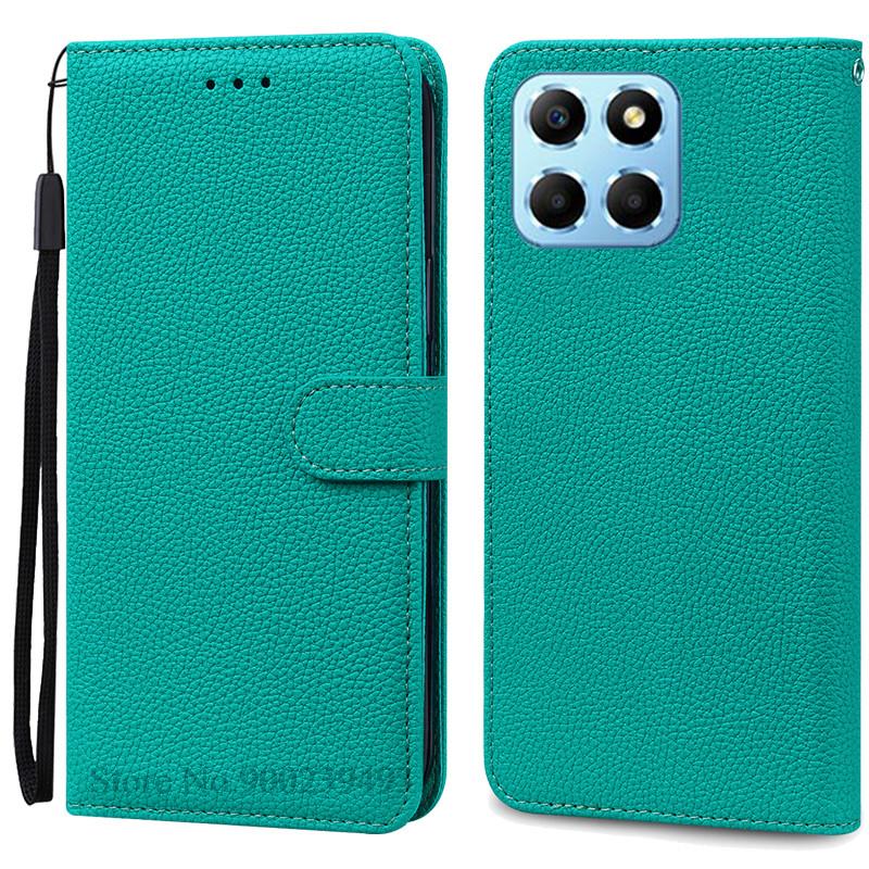 For Honor X6 Case Huawei Honor X6 2022 Cover Silicone Wallet Flip Leather Case For Honor X6 VNE-LX1 VNE-LX2 Phone Case Fundas