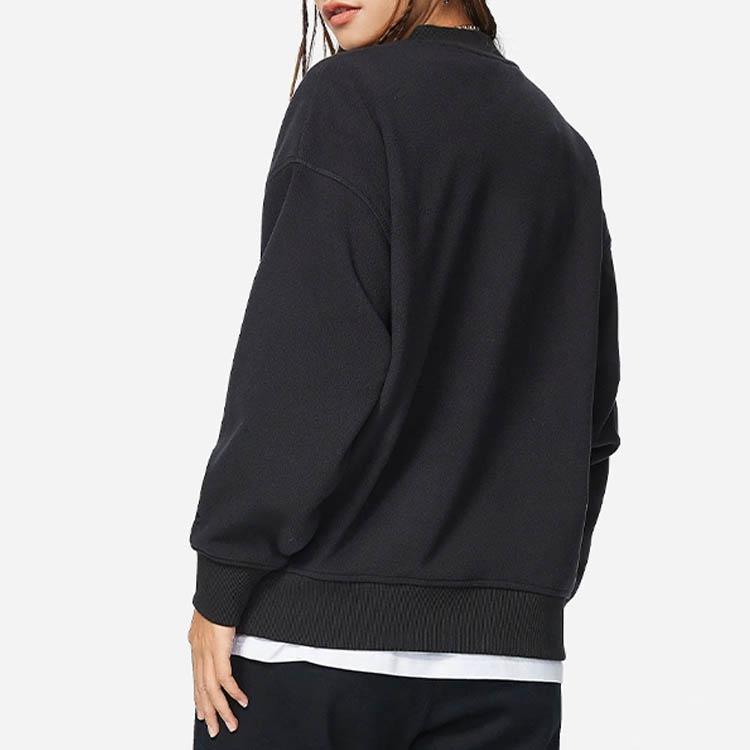 Li Ning X Disney Toy Story Strawberry Bear Series Cartoon Print Флисовый свободный пуловер Толстовка Женская толстовка Черная AWDR758-3