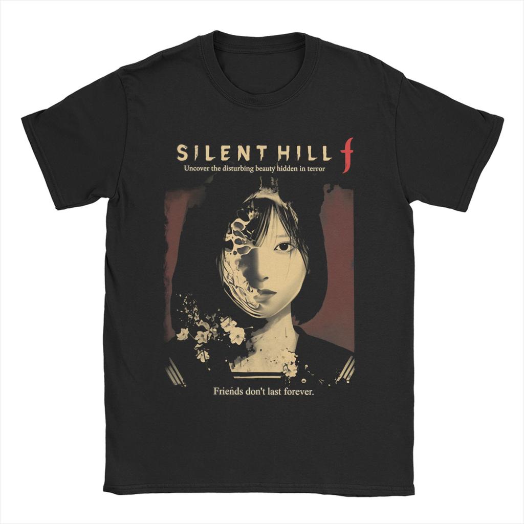 Silent hill f Симидзу Хинако Игра Мужчины Женщины Футболка Футболка С коротким рукавом Круглый вырез Футболка 100% Хлопок Летняя Одежда