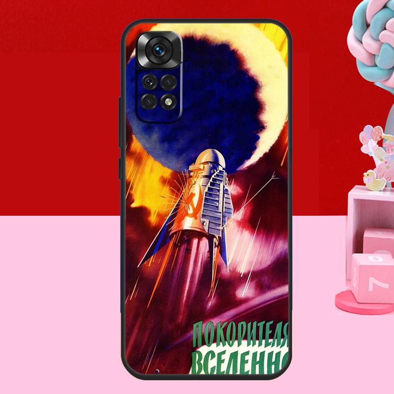 CCCP Soviet Space Propaganda Art Case For Xiaomi Redmi Note 11 10 12 13 14 15 Pro Plus Redmi 15 C 14C 10C 12C 13C Soft Cover