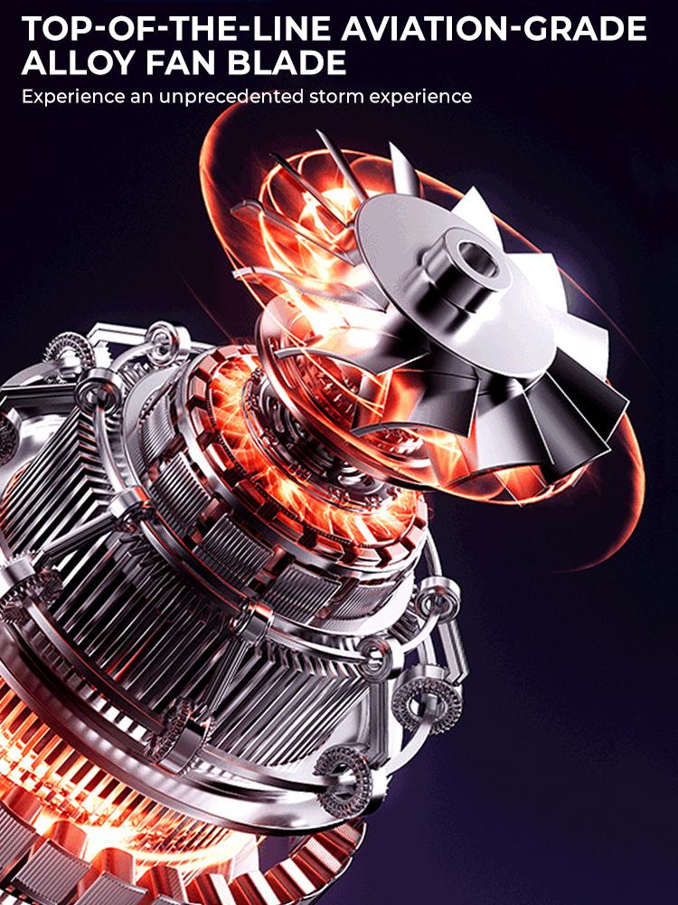 8000 мАч Воздуходувка 450000 об/мин Мини Турбо Реактивный Вентилятор Высокоскоростной Турбо Мощный Вентилятор 52 м/с Бесщеточный Двигатель Ручной Канальный Вентилятор для Чистки ПК