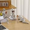 Креативная Миниатюрная Фигурка Читающей Женщины Стиль Мыслителя Скульптура Искусство Простая Nordic Современная Статуэтка из Смолы для Дома