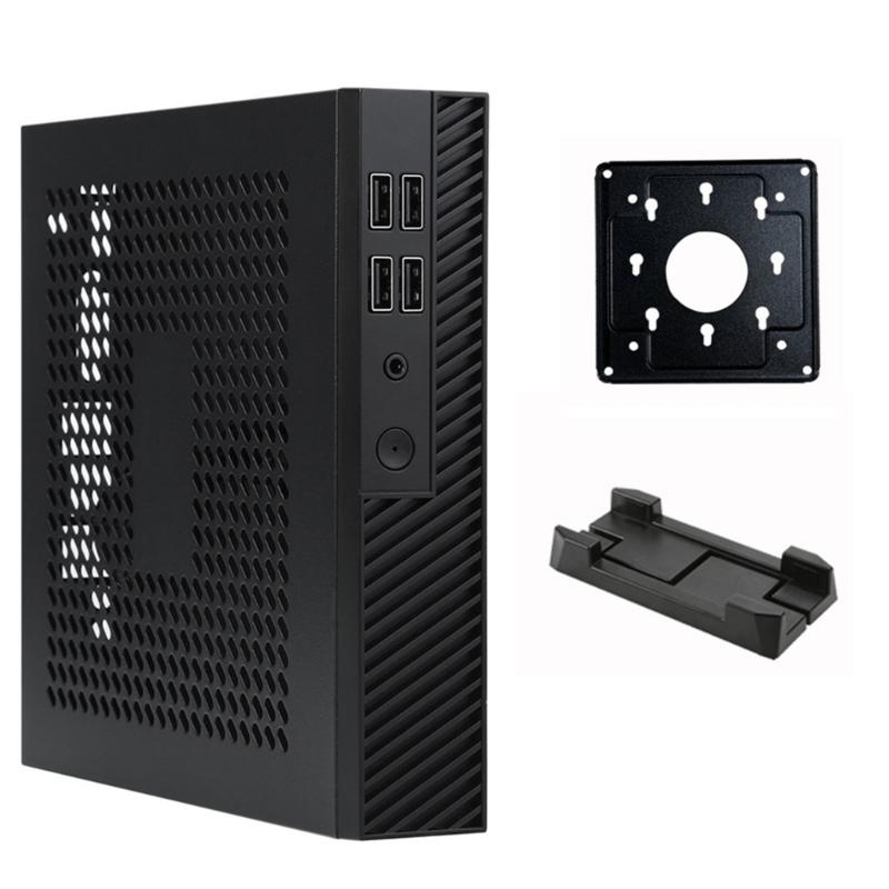DX01 Тонкий Mini ITX Настольный Компьютерный Корпус Тонкий Половинной Высоты Компьютерный Корпус Портативный Настольный Компьютерный Кейс Шасси