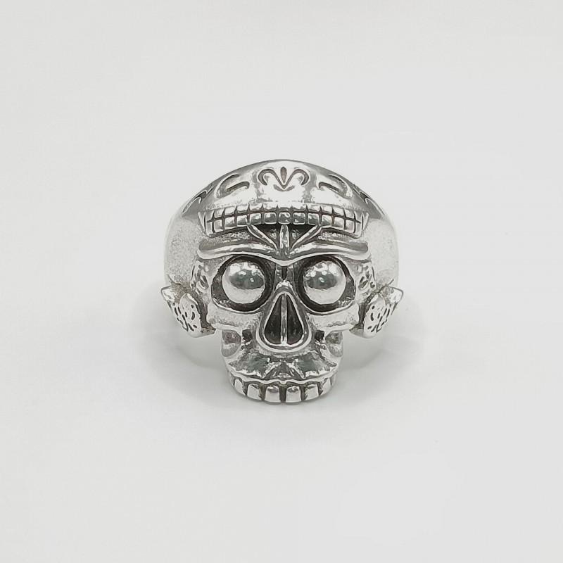 Adjustable Skull Ring Punk Gothic Retro Style Copper Statement Men Women