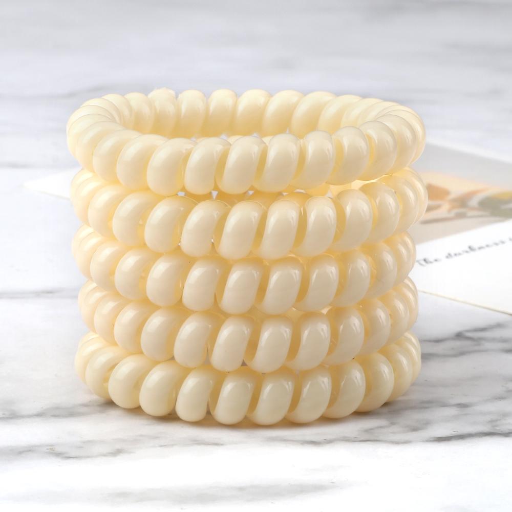 5 шт./набор Эластичные конфетные цвета Телефонный провод Простые женские резинки для волос Веревка для волос для детей Девочек Скранчи Повязка на голову Жевательная резинка Подарки