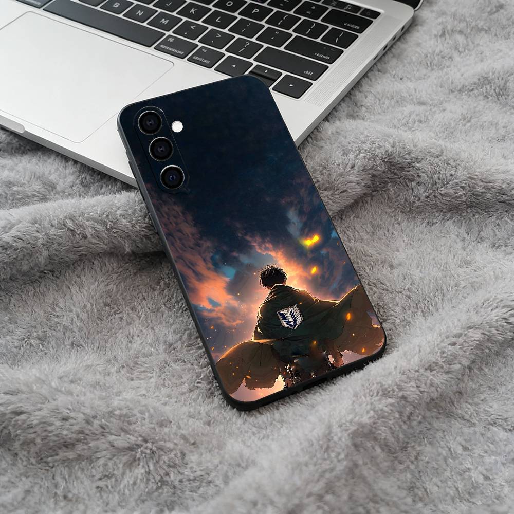 A-ttack -on -Titan -Eren Y-Yeager Phone Case For Samsung Galaxy A73,A71 A72,A70,A53,A52,A51,Soft Silicone Black Cover