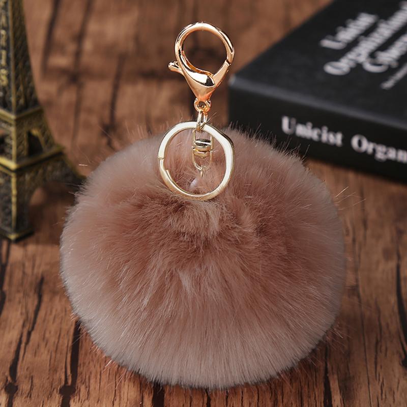 Осенне-зимний брелок с имитацией меха кролика выдры, модная женская сумка, подвеска, плюшевый автомобильный брелок-шарм