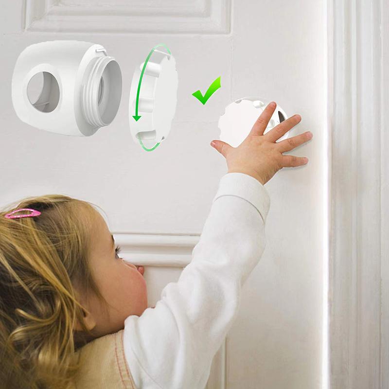 2/4 шт. защитная крышка дверной ручки детская защитная крышка дверной ручки с резьбой многоразовая защита для дома детская