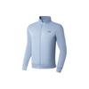 Li Ning Plain Stand Collar Sports Cardigan Long Sleeve Sweatshirt Men Sweatshirt Soft-Gray-Blue AWDSB77-4