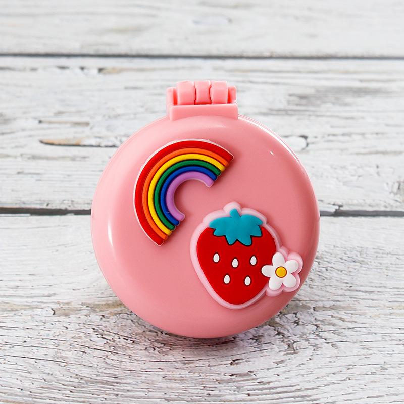 Симпатичные мини-складные гребни для волос с зеркалом, портативные для путешествий, массажная расческа для женщин и девочек, щетки для волос, аксессуары для укладки