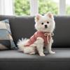 Pet Vest Patchwork Dog Sweatshirt Cozy Warm Puppy Pullovers with Bow Soft Dog Bottoming Shirt Daily Walk