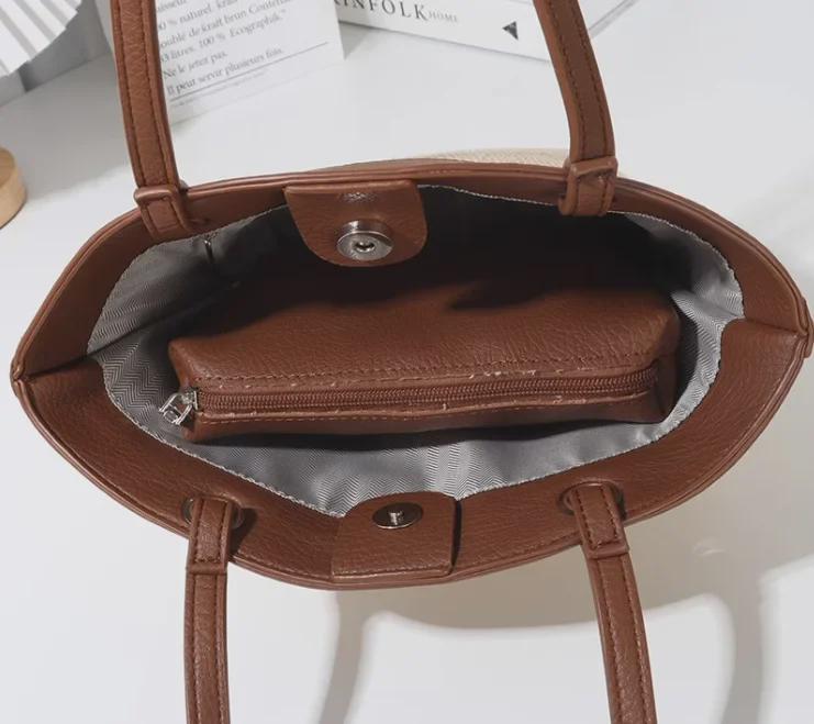 Модная французская ретро-сумка из плетеной соломы для женщин — идеальный вариант для отпуска на море и пляжного отдыха