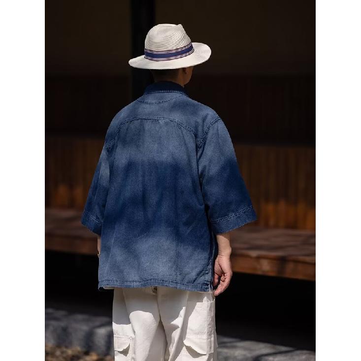 Летняя новая джинсовая куртка в китайском стиле в винтажном стиле для мужчин и женщин, свободный джинсовый топ с ретро-пуговицей