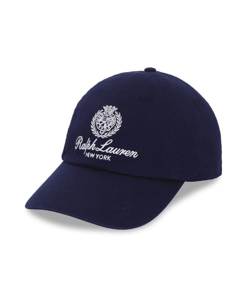 Кепка-бейсболка из твила с вышитым гербом POLO RALPH LAUREN - Темно-синяя