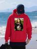 Oil Painting Of Goddess And Cat Printed Hoodies Men Fashion Loose Hoody Fleece Autumn Pullovers All-Match Pocket Streetwear