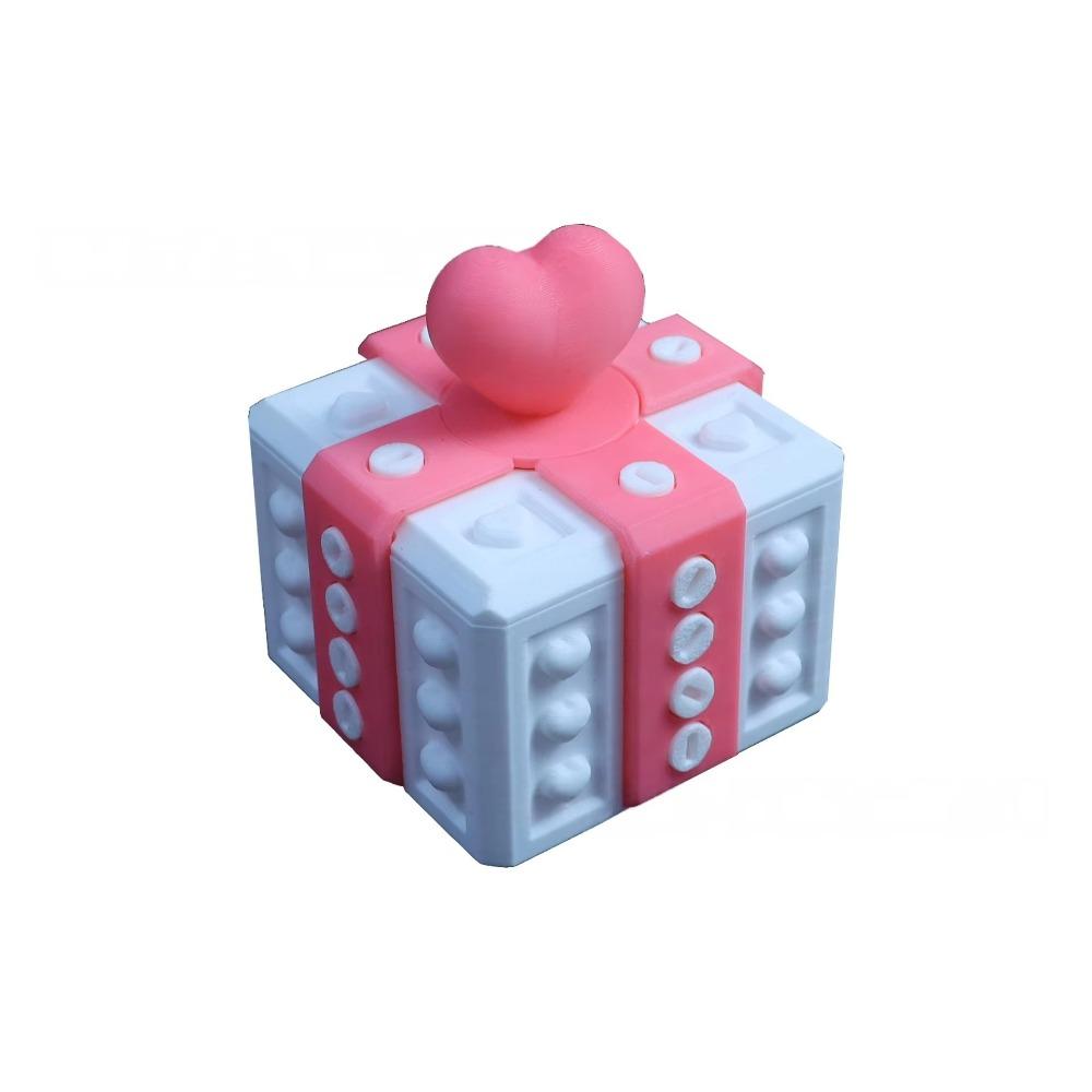 Creative 3D Printed Annoying Screw Gift Box Plastic Funny Heart Design Box Decorative Novelty Gift Storage Box Christmas Gift