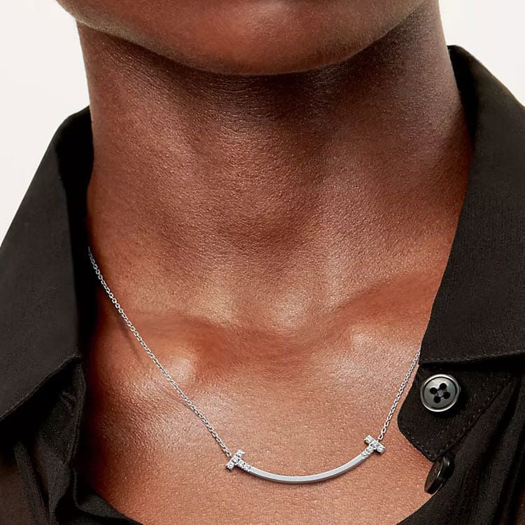 TIFFANY & CO. T Necklaces Unisex Silver 74957293