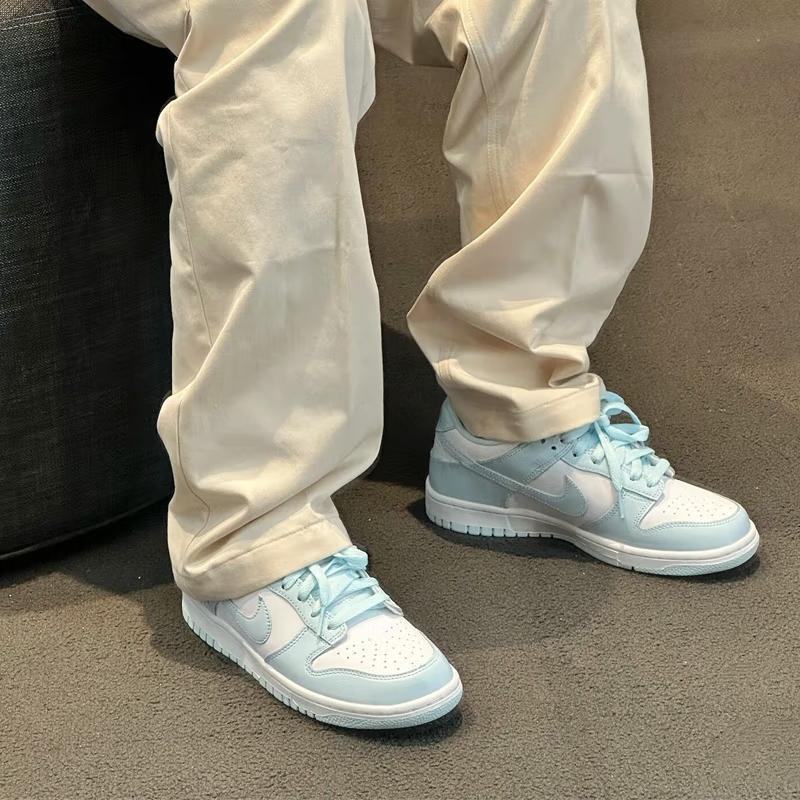 Nike Детские кроссовки Dunk Low GS Glacier Blue белые FB9109-105