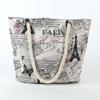 Vintage Print Shoulder Bag Casual Large Capacity Canvas Women's Bag Korean Female Tote Shopping Bag
