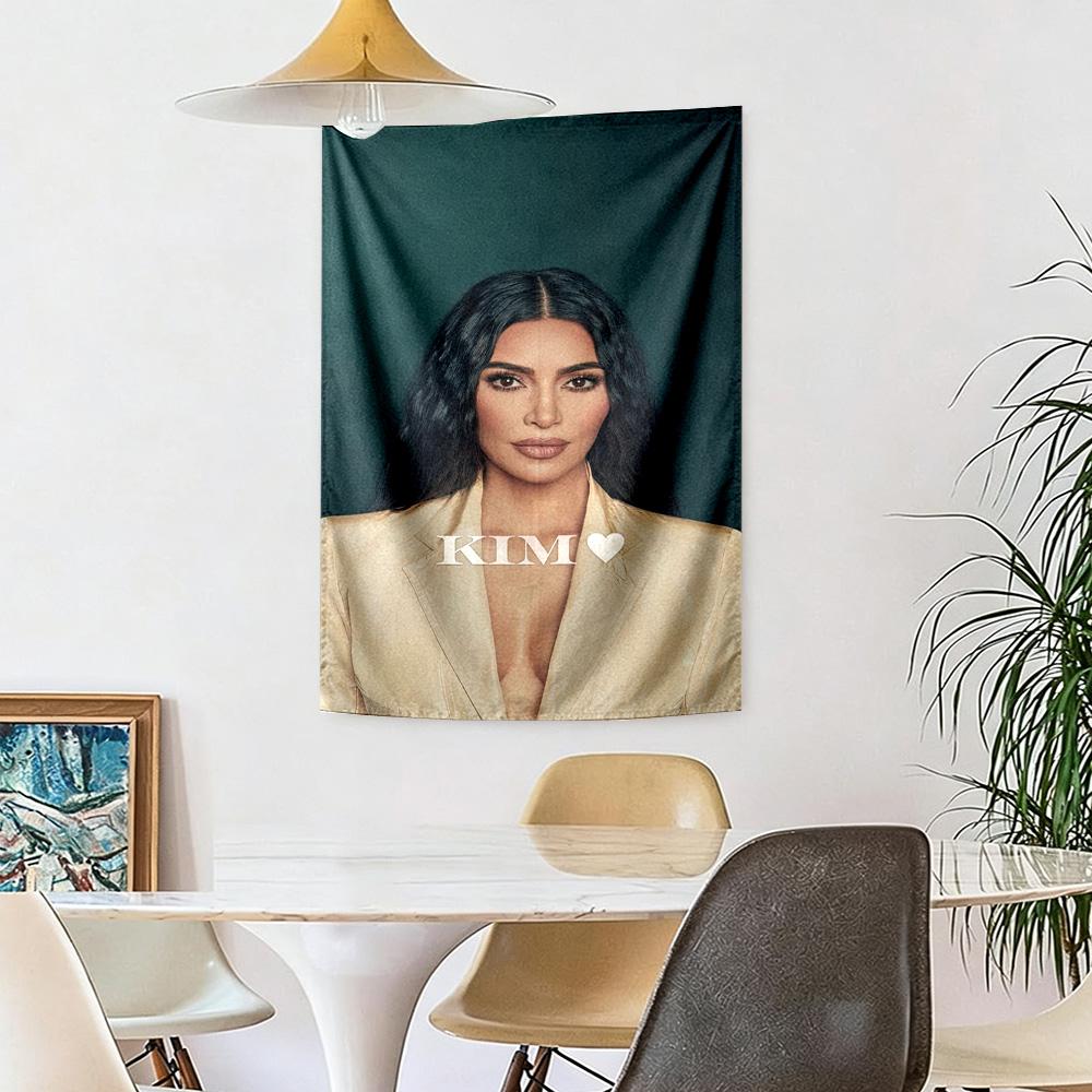 Kim Kardashian1 Wall Decor Tapestry Art For Pet Memorial Birthdaywedding Party Backdrop Family Gift