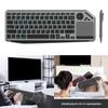 Двухрежимная беспроводная мультимедийная клавиатура с сенсорной мышью, совместимая с Bluetooth 4.0 и беспроводной мини-клавиатурой 2.4G