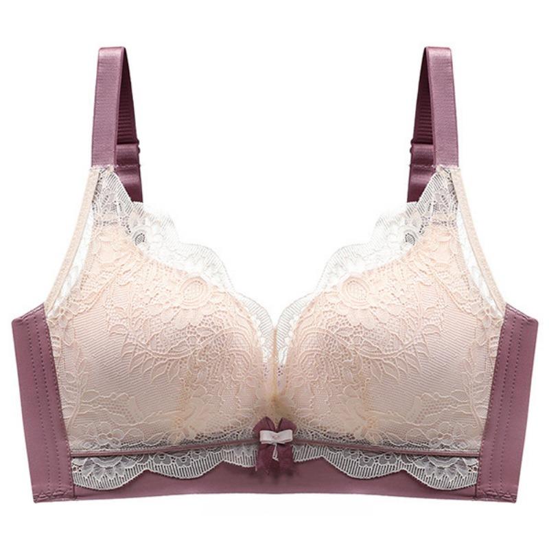 Новый кружевной латексный бюстгальтер для девочек, одежда со сборками по бокам груди, регулируемый бюстгальтер со сборками из нестального кольца
