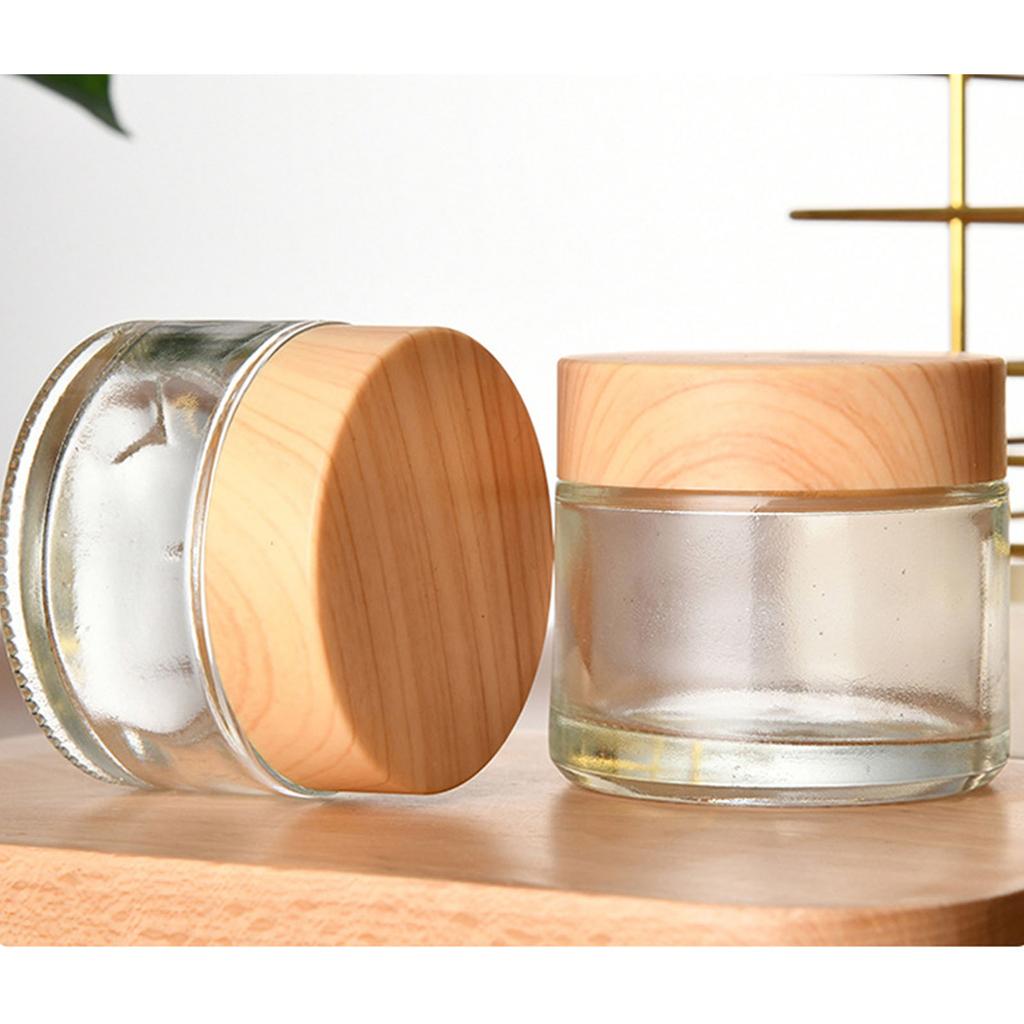 1PC Glass Cosmetic Container Empty Sample Jars with Leak Proof Lids Makeup Sample Containers for Lotion Cream