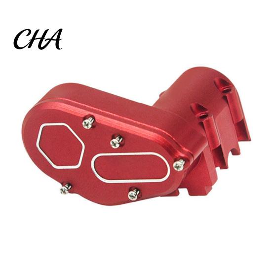Rc Crawler Speed Control Upgrade Metal Worm Gear Transmission Case for 1/24 Axial SCX24 Crawler, Aluminum 1 24 Scale CNC Car Electronic Equipment with