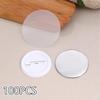 100x Badge Film Clear Films DIY Button Maker Sticker Accessories Circle Protective Cover for