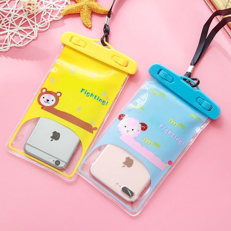 Креативный мультяшный телефон водонепроницаемая сумка для аксессуаров для смартфонов красочные животные ПВХ герметичная водонепроницаемая сумка сумка для дайвинга на горячих источниках