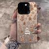 Чехол для телефона iPhone 17 11 12 13 14 15 16 Pro Max 16E 7 8 Plus X XS XR SE, с изображением рождественской елки и снеговика, серебристое электролитическое покрытие, IMD