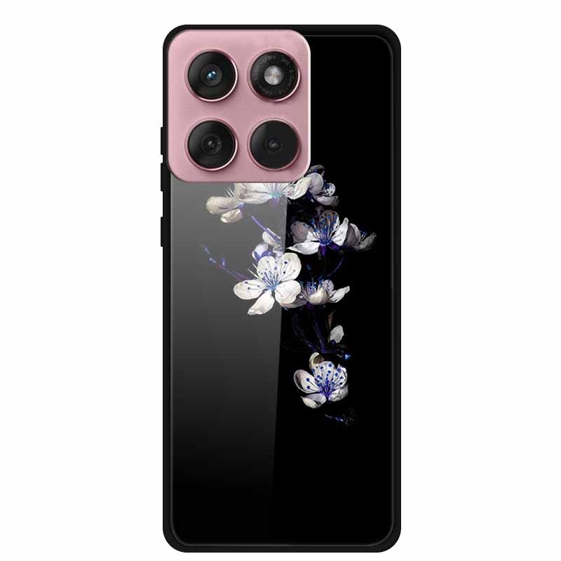 For Motorola Edge 60 60s 5G Glass Case Cartoon Soft Bumper Hard Tempered Glass Back Cover Case For Motorola Edge 60 Fusion Shell