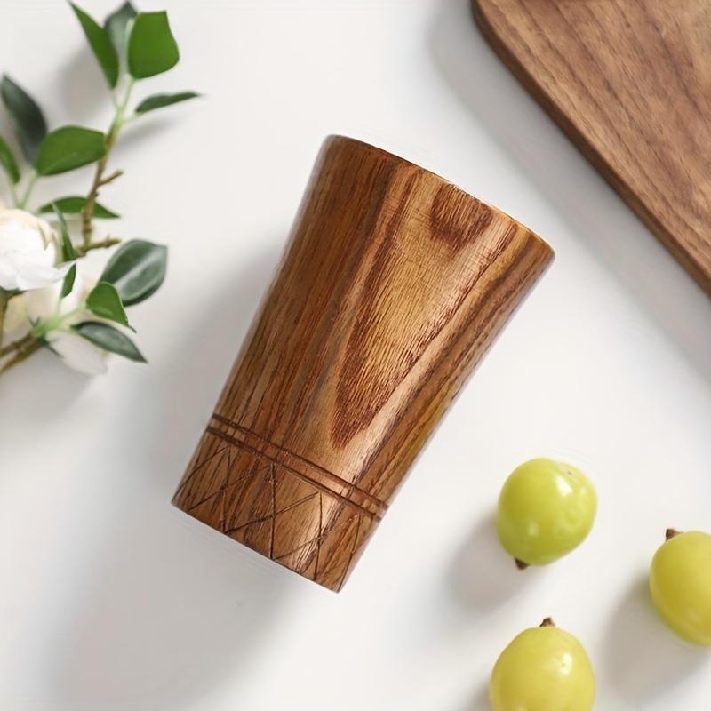 Деревянные чайные чашки ручной работы из натурального дерева в японском стиле для пива, чая, кофе, молока, воды, кухонная посуда для бара