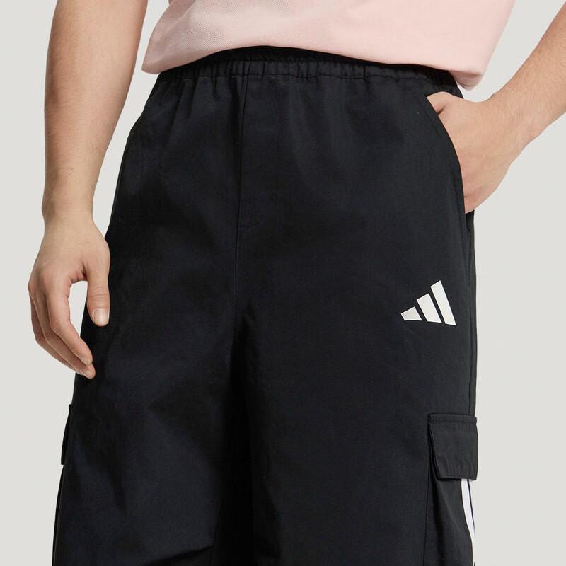 adidas Брюки карго мужские черные умеренные KW0676