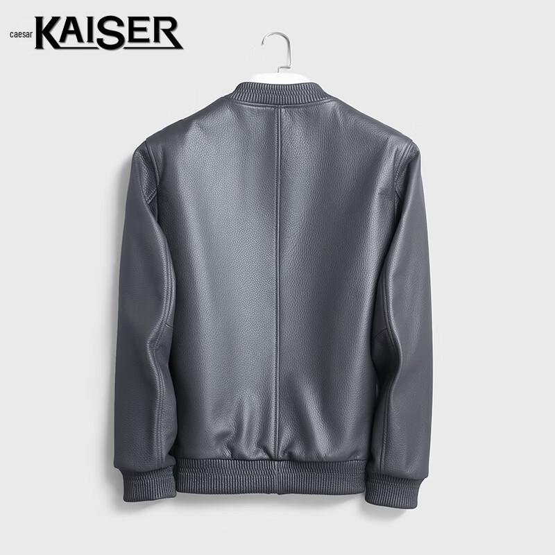 Kaiser Кожаная бейсбольная куртка из оленьей кожи Новой Зеландии