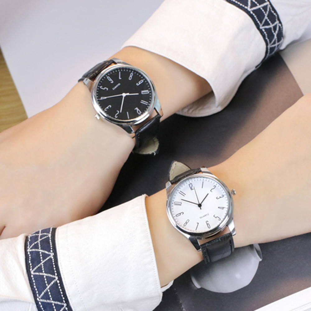 Mens  Business Fashion Leather Quartz Wrist Watch