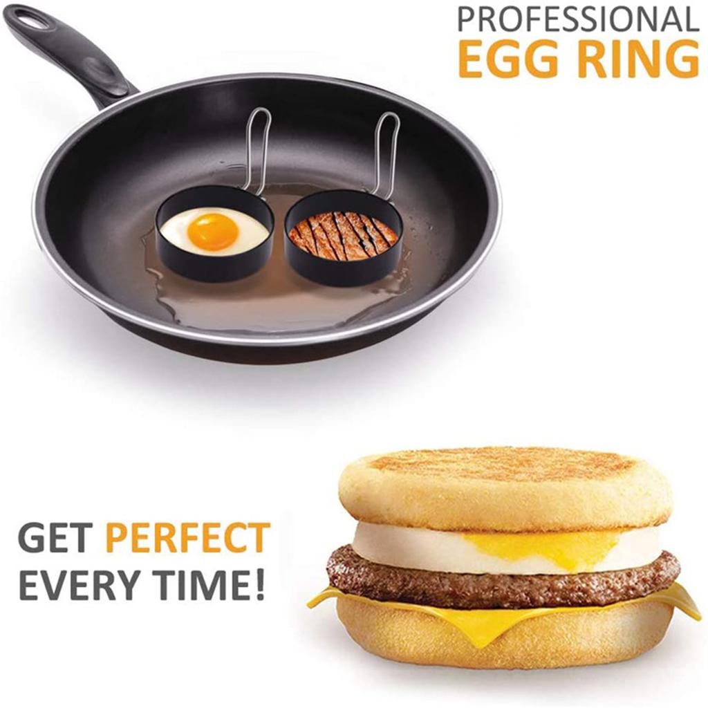 Egg Ring Round Egg Cooker Rings For Cooking Stainless Steel Non Stick Metal Circle Shaper Mold