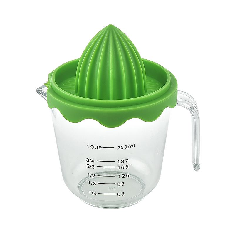 Compact Manual Juicer with Lid - Lemon & Fruit Press, Portable Household Mini Juicer Cup