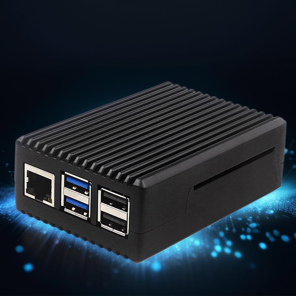 Металлический корпус с активным охлаждением для Pi 5 Корпус из алюминиевого сплава Корпус-радиатор Корпус-охладитель с вентилятором и радиатором для Raspbery Pi 5